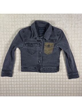 AllSaints Black Denim Cropped Jacket Women’s US 4